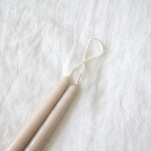 Taper Candles: Oatmeal Pair
