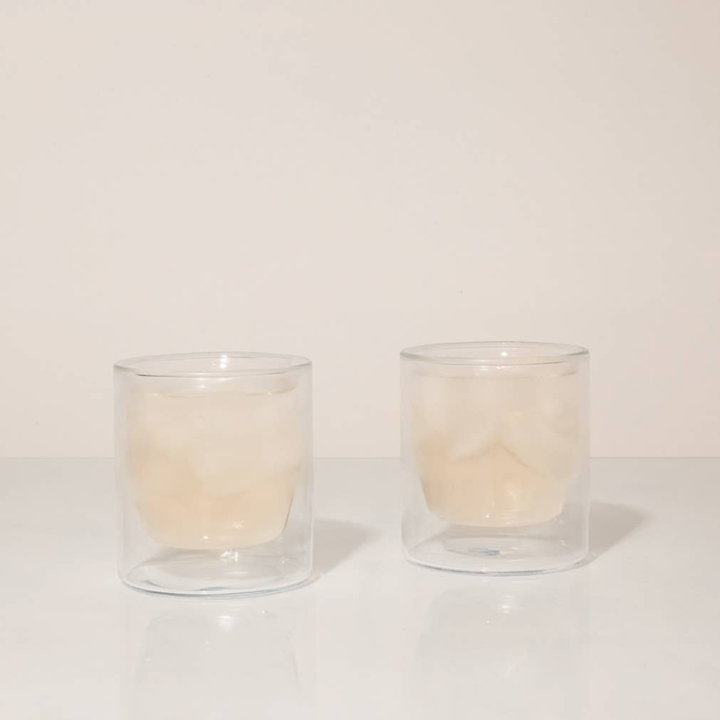 Double-Wall 6 oz Clear Glass Set