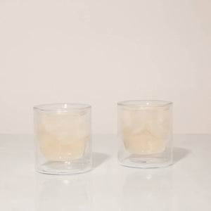 Double-Wall 6 oz Clear Glass Set